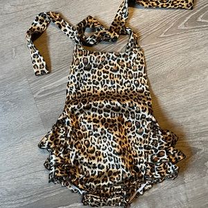 Silky cheetah romper